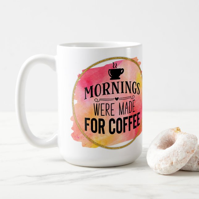 Cozy Morning Vibes Coffee Mug (With Donut)