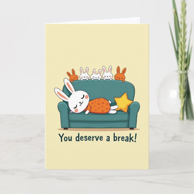 Cozy Mothers Day Illustration Card (Front)