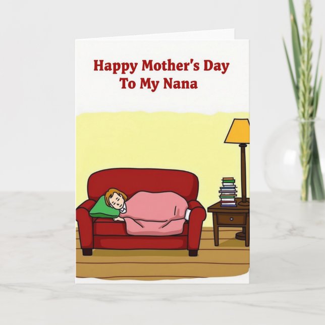 Cozy Mothers Day Nana Card (Front)
