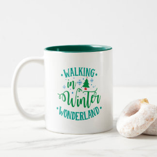 Cozy mug, simple winter design Two-Tone coffee mug