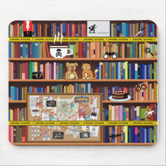 Cozy Mysteries Bookshelf Mouse Pad