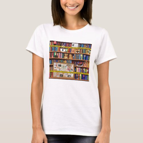 Cozy Mysteries Bookshelf T_Shirt