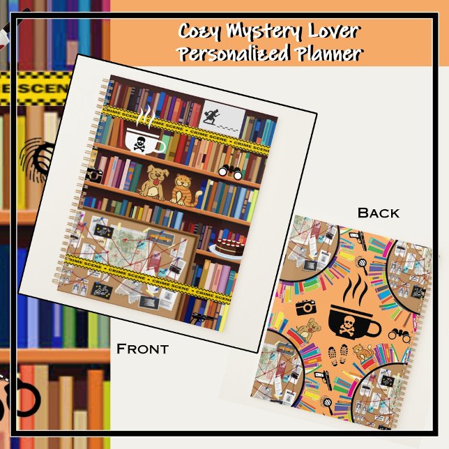 Cozy Mysteries Lovers Library Readers Bookshelf Planner (Planner for cozy mystery lovers and writers.)
