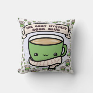 Cozy Mystery Book Club MoriarTEA Throw Pillow