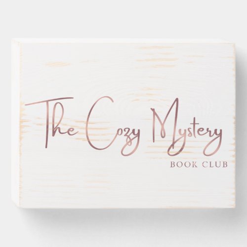 Cozy Mystery Book Club Wooden Box Sign