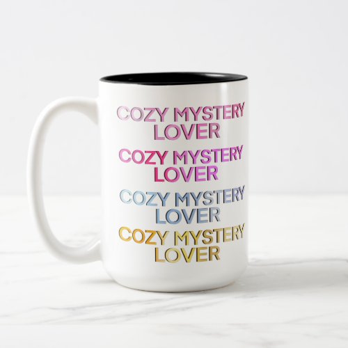 Cozy Mystery Reader Two_Tone Coffee Mug