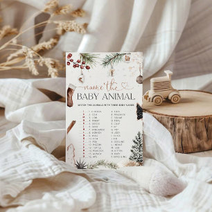 Cozy Name the Baby Animal Baby Shower Game