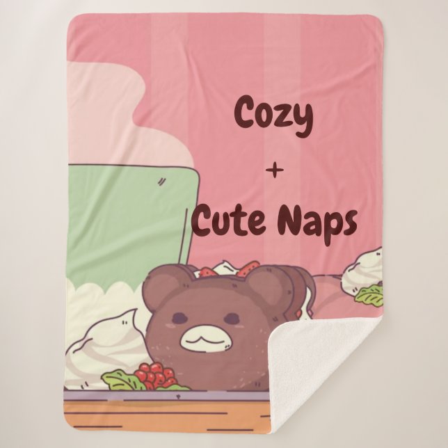 Cozy nap sherpa blanket (Front)