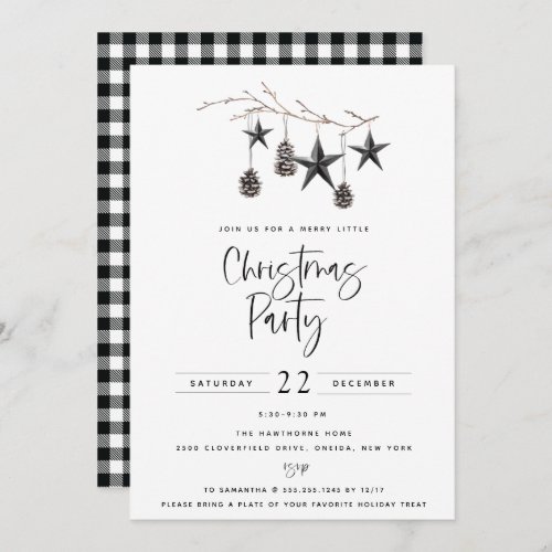 Cozy Nature Christmas Party Invitation