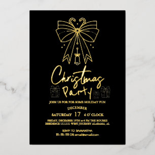 Cozy Nature Elegant Ornament Christmas Party Foil Holiday Card