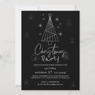 Cozy Nature Elegant Ornament Christmas Party Invitation