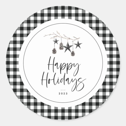 Cozy Nature Holiday Classic Round Sticker