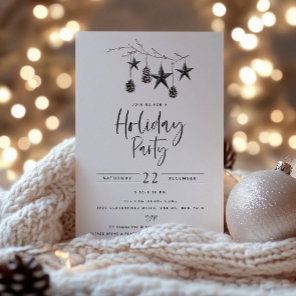Cozy Nature Holiday Party Invitation