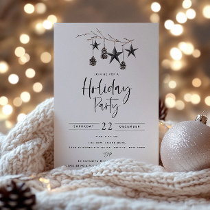 Cozy Nature Holiday Party Invitation