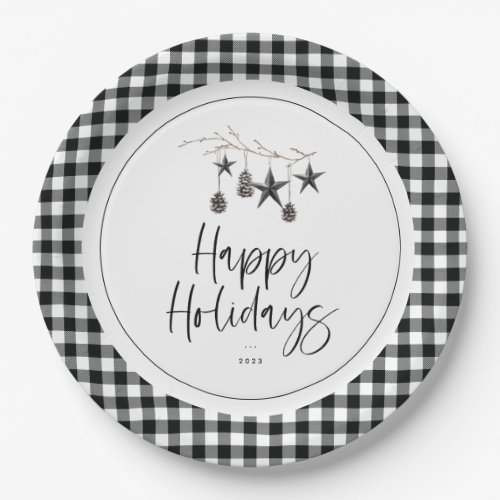 Cozy Nature Holiday Party Paper Plates