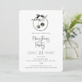 Cozy Nature Wreath Christmas Party Invitation (Standing Front)