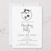 Cozy Nature Wreath Christmas Party Invitation (Front)