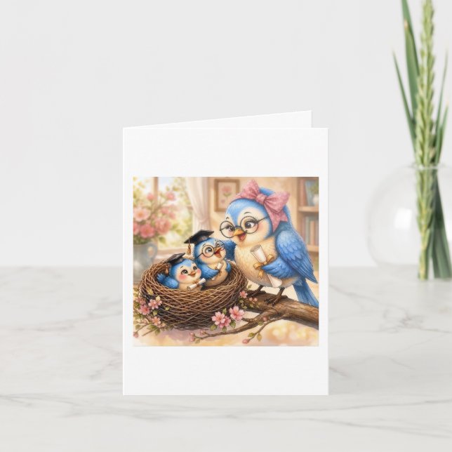 Cozy Nest Graduation Folded Greeting Card (Front)