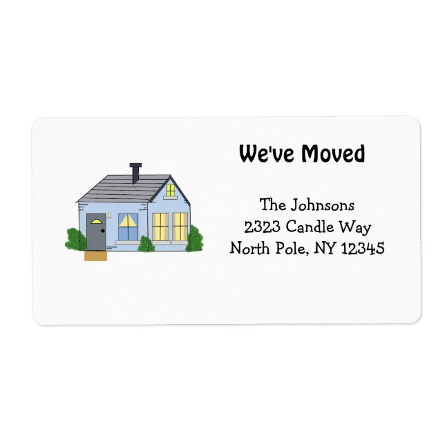 Cozy New Home Address Label (Front)