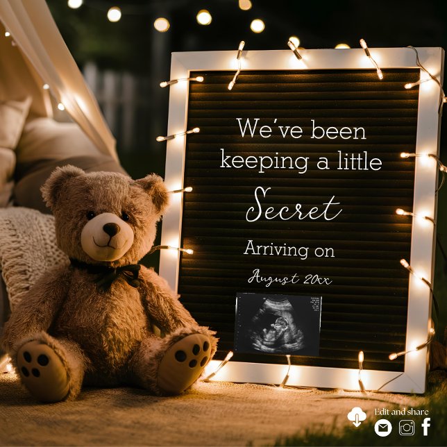 Cozy night with teddy bear pregnancy announcement  (Creator Uploaded)