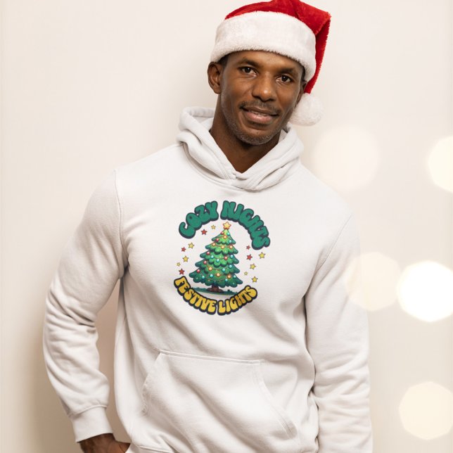 Cozy Nights, Festive Lights Christmas Tree Hoodie (Creator Uploaded)