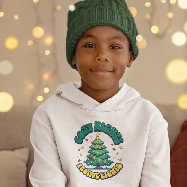 Cozy Nights, Festive Lights Christmas Tree Hoodie (Creator Uploaded)
