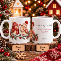 Cozy Nordic Scandinavian Christmas Birds Couple