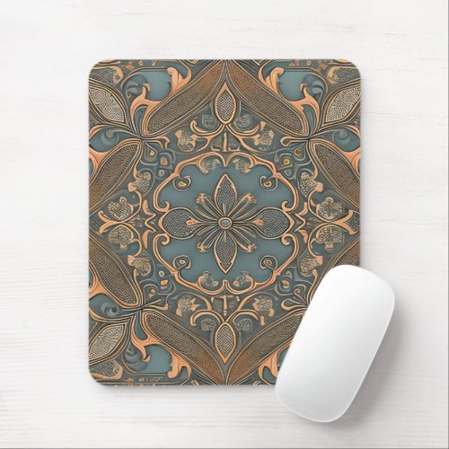 Cozy old pattern mouse pad