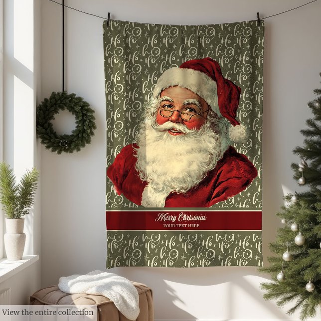 Cozy Old Time Santa Claus Holiday Throw Blanket (Cozy Old Time Santa Claus Holiday Throw Blanket)