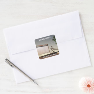 Cozy Outdoor Movie Night Square Sticker
