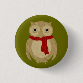 Cozy Owl Button