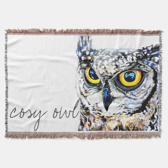 Cozy owl throw blanket (Front)