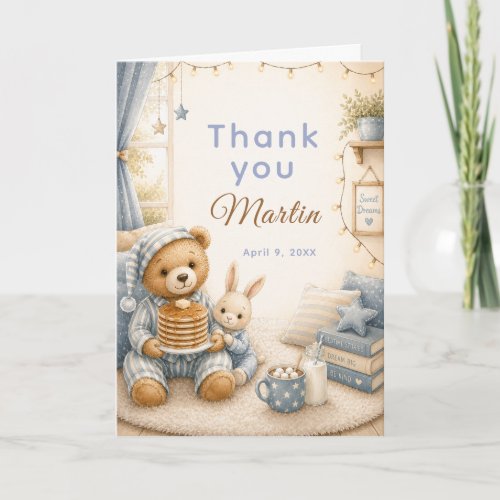 Cozy Pajama Birthday Thank You Card
