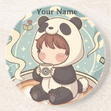 Cozy Panda Brew Absorbent Coaster Set