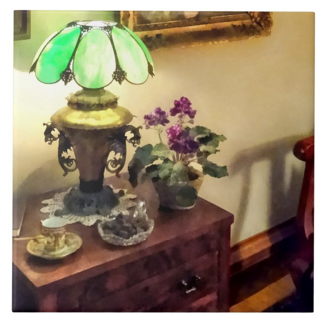 Cozy Parlor with Flower Petal Lamp Tile (Front)