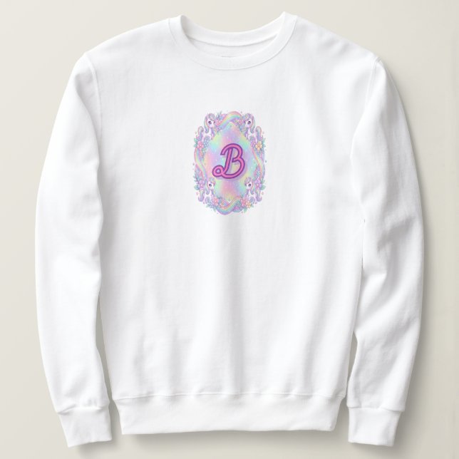 Cozy Pastel Unicorn Fleece Pullover (Design Front)
