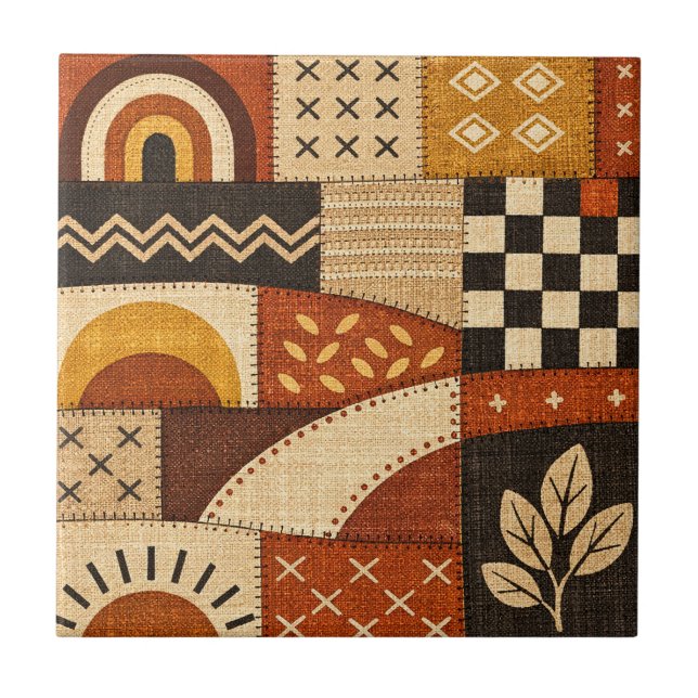 Cozy Patchwork Modern Ceramic Tile (Front)