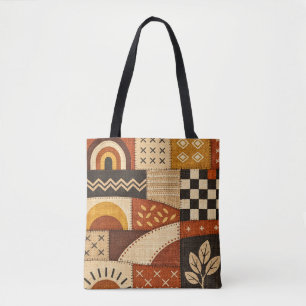 Cozy Patchwork Modern Tote Bag