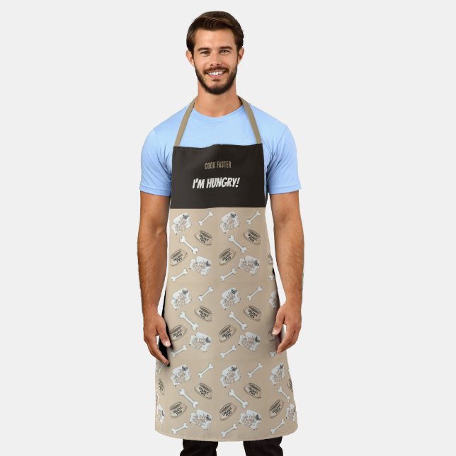 Cozy Paws Collection Beige Apron (Worn)