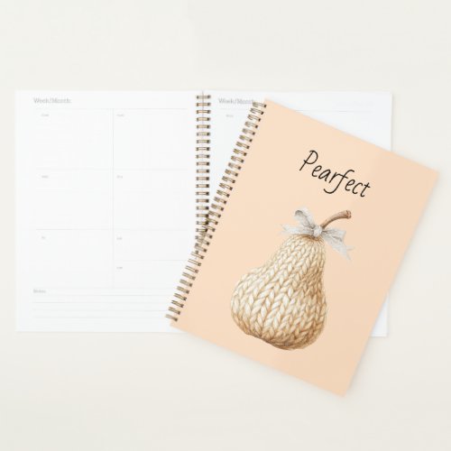 Cozy Peach Blush Pearfect Pear Fruit Planner