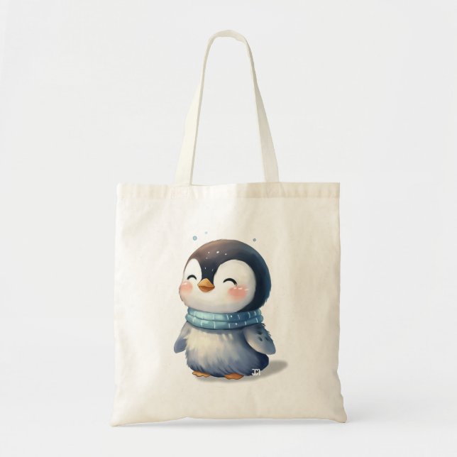 Cozy Penguin Baby Tote Bag (Front)