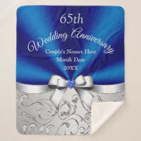 Cozy Personalized 65th Wedding Anniversary Gift