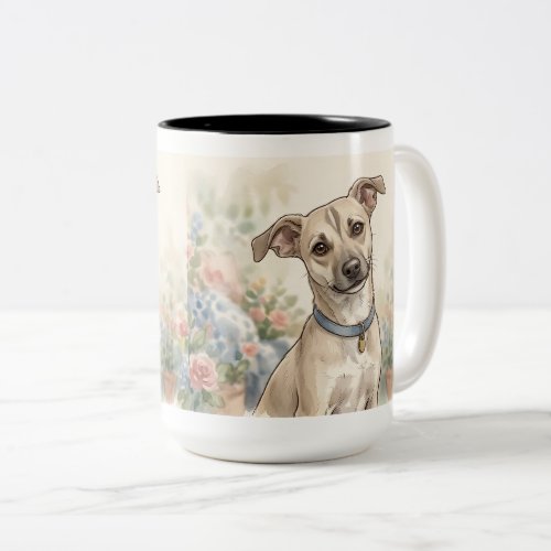 Cozy Pet Lover Design LinaPawStudio Two-Tone Coffee Mug