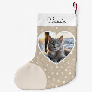Cozy Pet Photo Cream Christmas Small Christmas Stocking