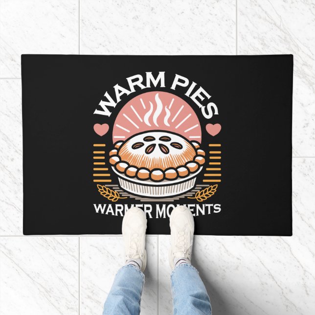 Cozy Pie Illustration: Warm Pies Warmer Moments Doormat (Indoor)