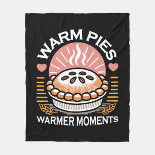 Cozy Pie Illustration: Warm Pies Warmer Moments Fleece Blanket