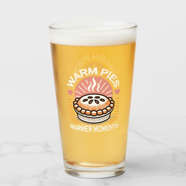 Cozy Pie Illustration: Warm Pies Warmer Moments Glass (Front Filled)