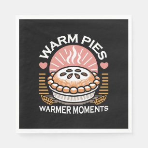 Cozy Pie Illustration: Warm Pies Warmer Moments Napkins