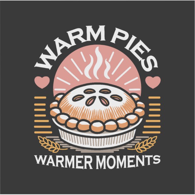 Cozy Pie Illustration: Warm Pies Warmer Moments Sticker (Front)