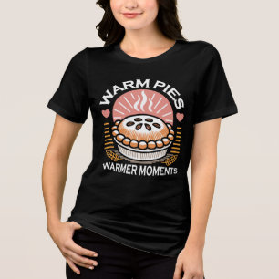 Cozy Pie Illustration: Warm Pies Warmer Moments Tri-Blend Shirt
